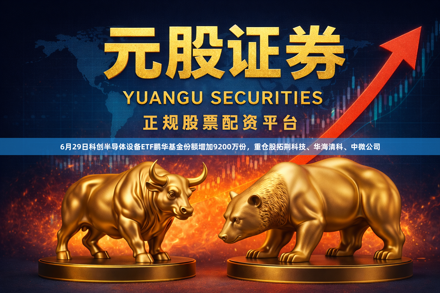 6月29日科创半导体设备ETF鹏华基金份额增加9200万份，重仓股拓荆科技、华海清科、中微公司